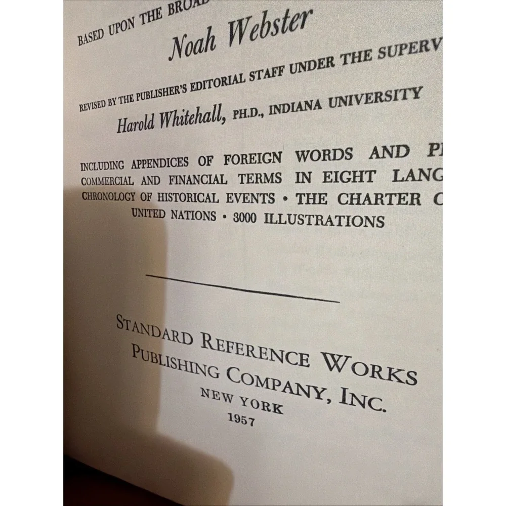 Vintage 1957 Webster's New Twentieth Century Unabridged Dictionary Of English